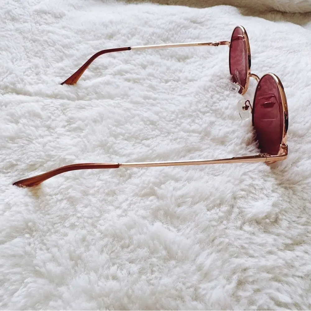 Henry Rose Gold Round Lens Sunglasses - Picture 7 of 10